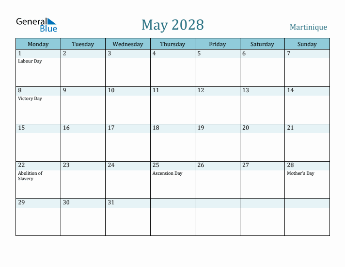 May 2028 Calendar with Holidays