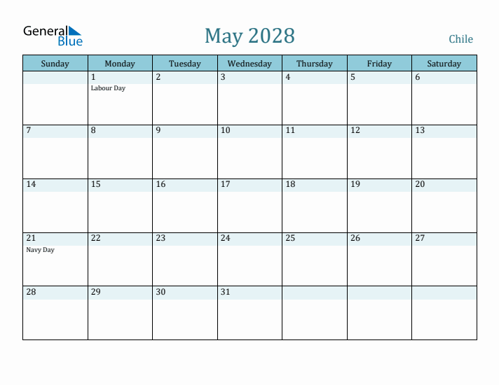 May 2028 Calendar with Holidays