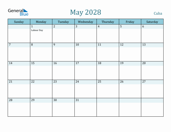 May 2028 Calendar with Holidays