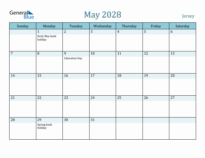 May 2028 Calendar with Holidays