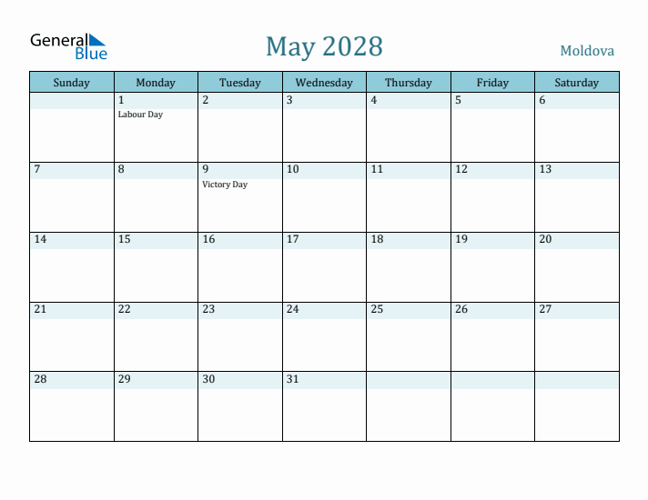 May 2028 Calendar with Holidays