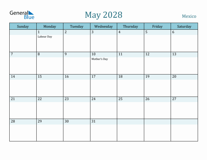 May 2028 Calendar with Holidays