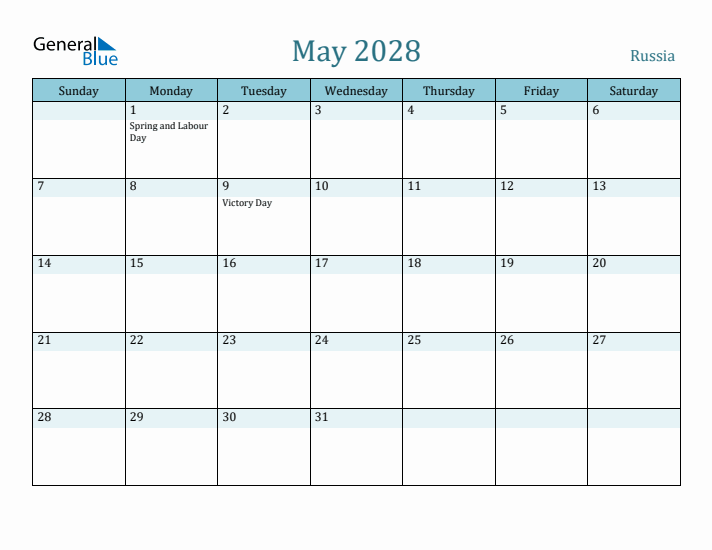 May 2028 Calendar with Holidays