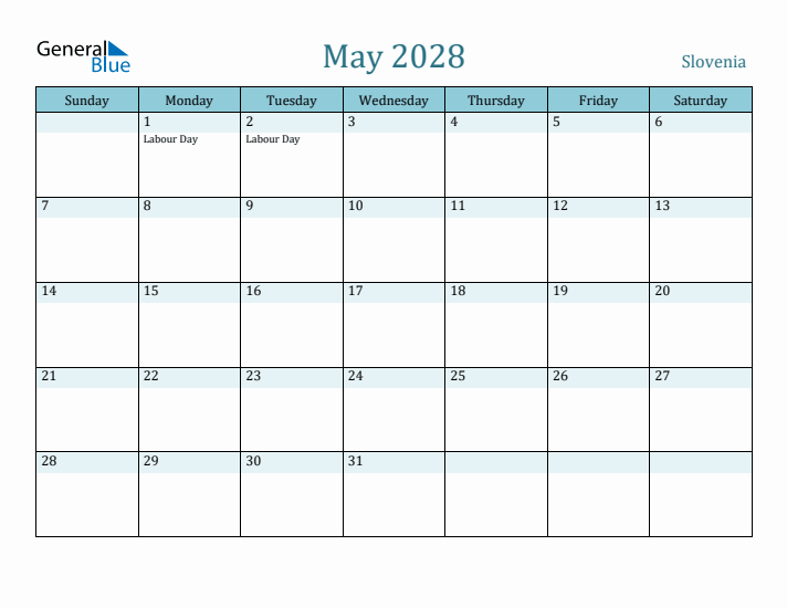 May 2028 Calendar with Holidays