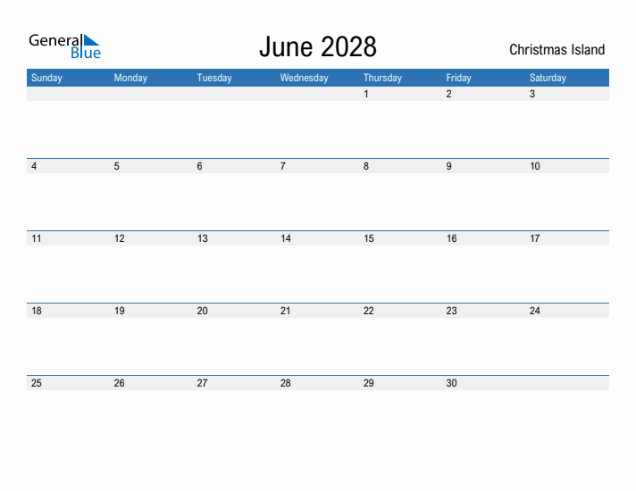 Fillable June 2028 Calendar