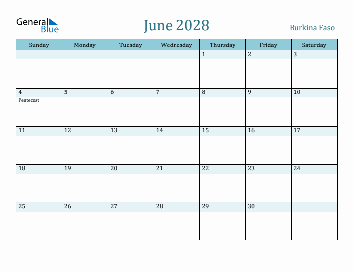 June 2028 Calendar with Holidays