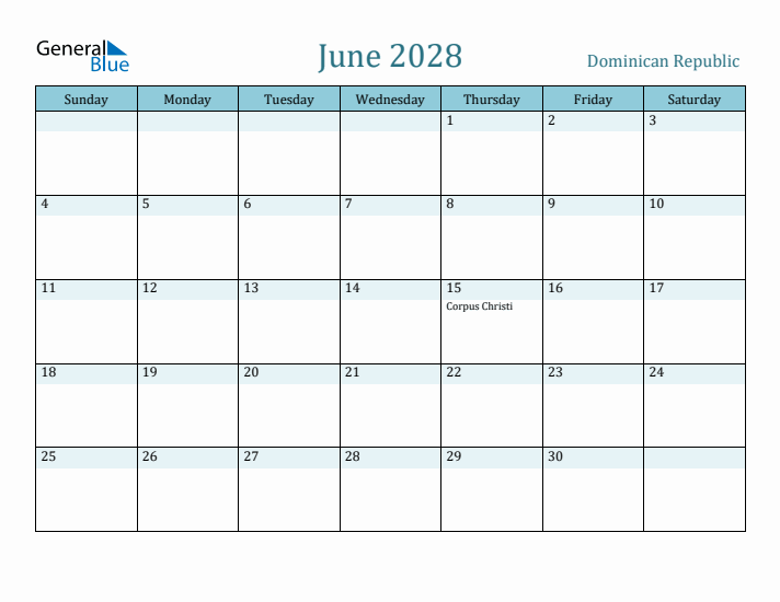 June 2028 Calendar with Holidays