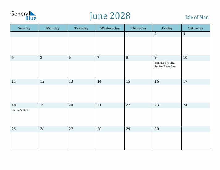 June 2028 Calendar with Holidays