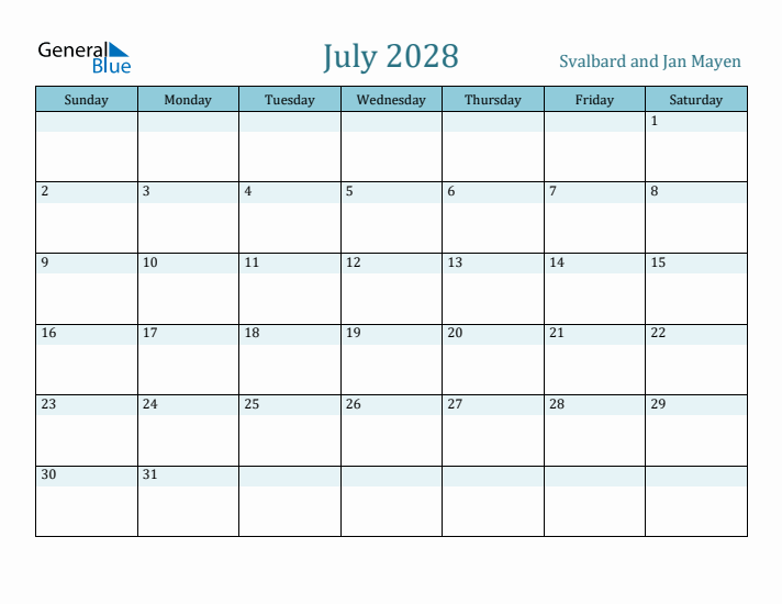 July 2028 Calendar with Holidays