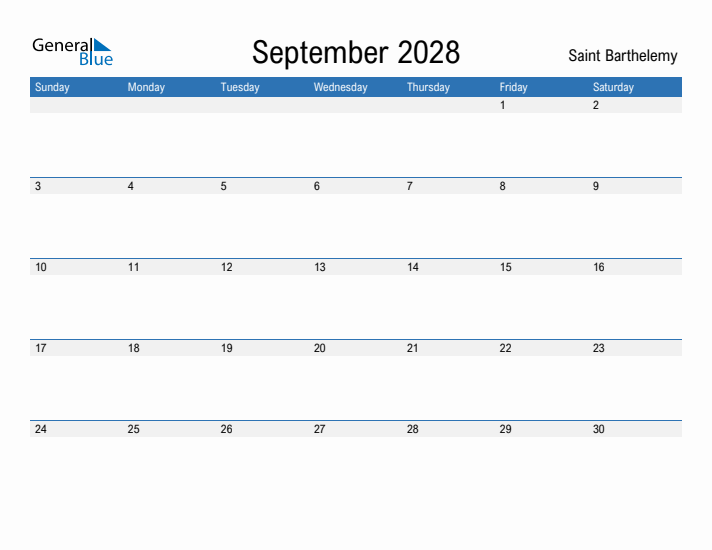 Fillable September 2028 Calendar