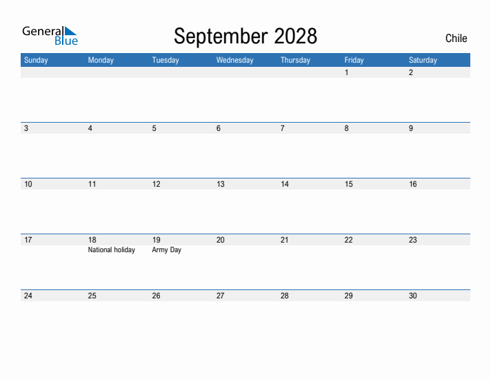 Fillable September 2028 Calendar