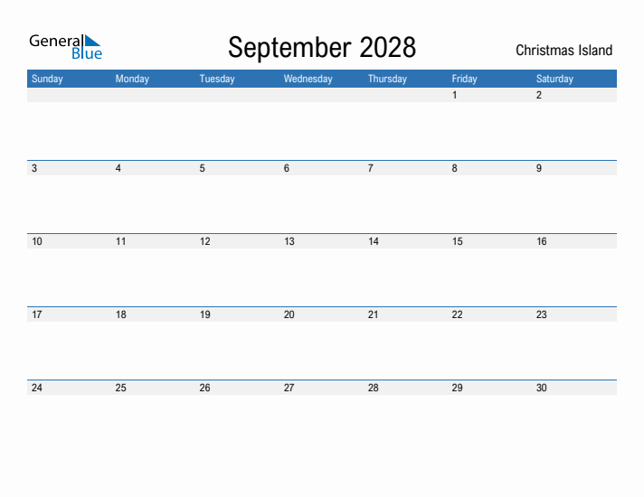 Fillable September 2028 Calendar