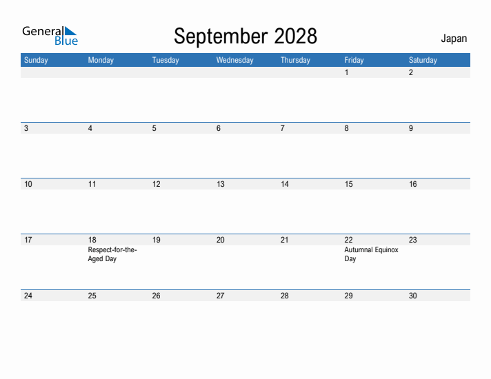 Fillable September 2028 Calendar