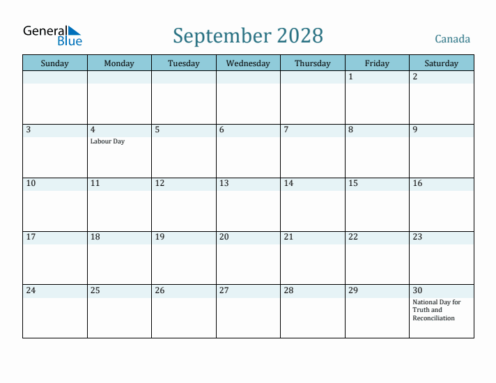 September 2028 Calendar with Holidays