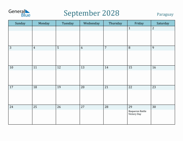 September 2028 Calendar with Holidays