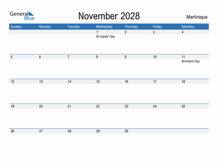 Fillable November 2028 Calendar