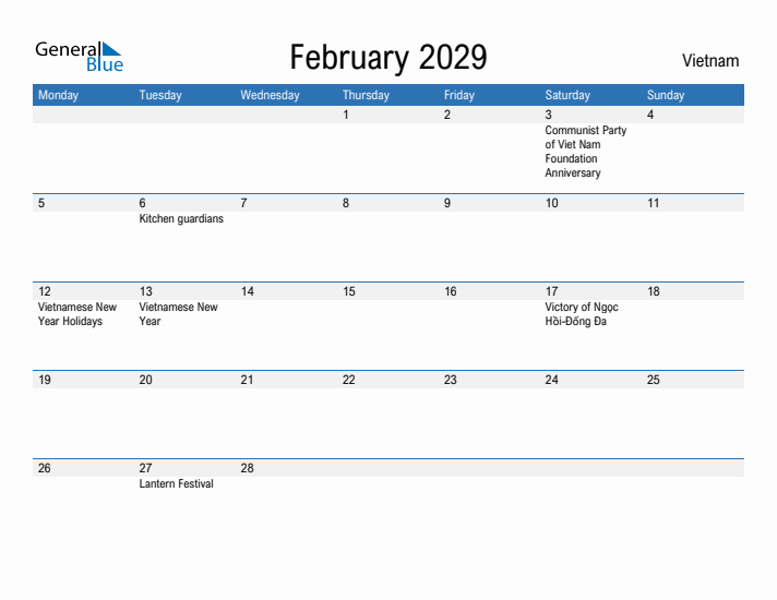 Fillable February 2029 Calendar