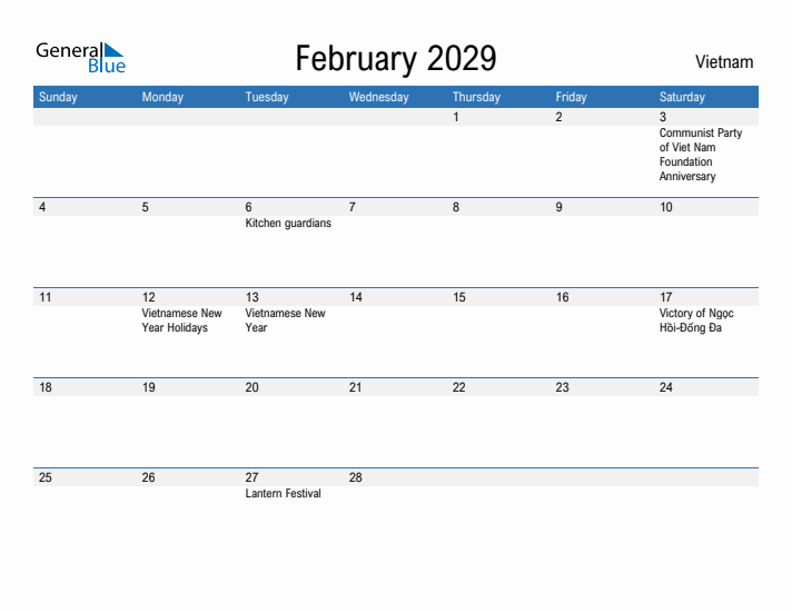 Fillable February 2029 Calendar