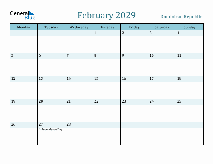 February 2029 Calendar with Holidays