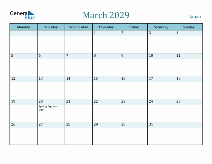 March 2029 Calendar with Holidays