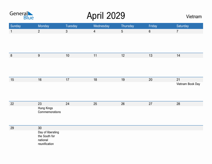 Fillable April 2029 Calendar