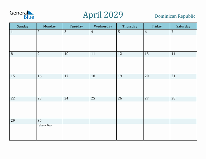 April 2029 Calendar with Holidays