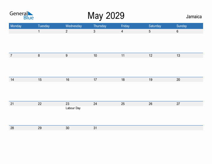 Fillable May 2029 Calendar