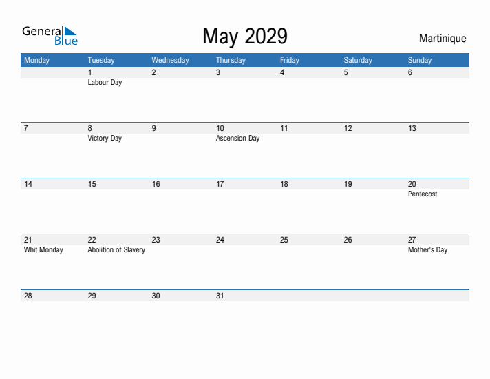 Fillable May 2029 Calendar