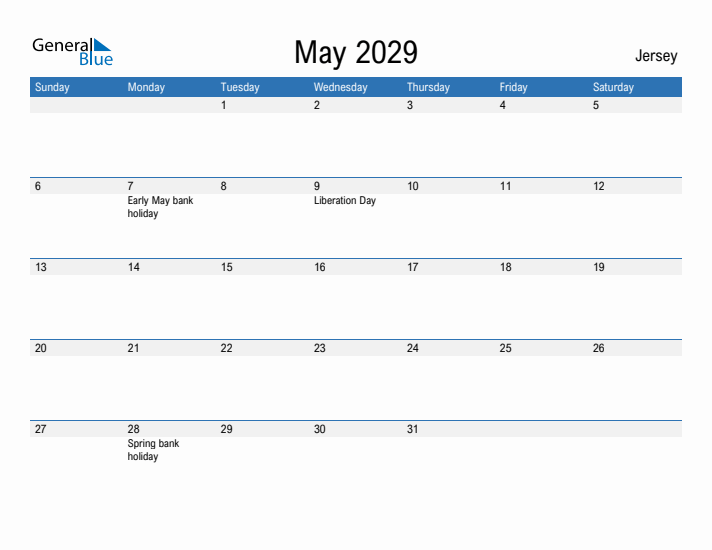 Fillable May 2029 Calendar