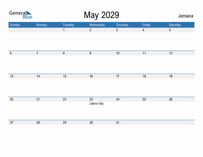 Fillable May 2029 Calendar