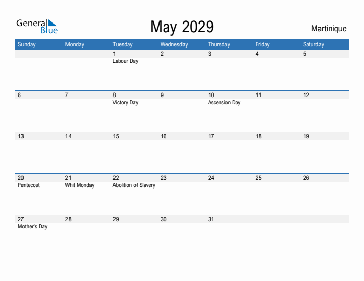 Fillable May 2029 Calendar