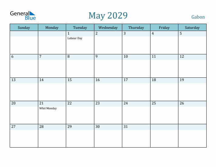 May 2029 Calendar with Holidays