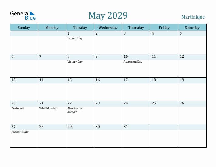 May 2029 Calendar with Holidays