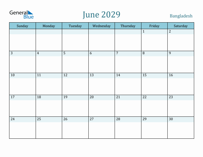 June 2029 Calendar with Holidays