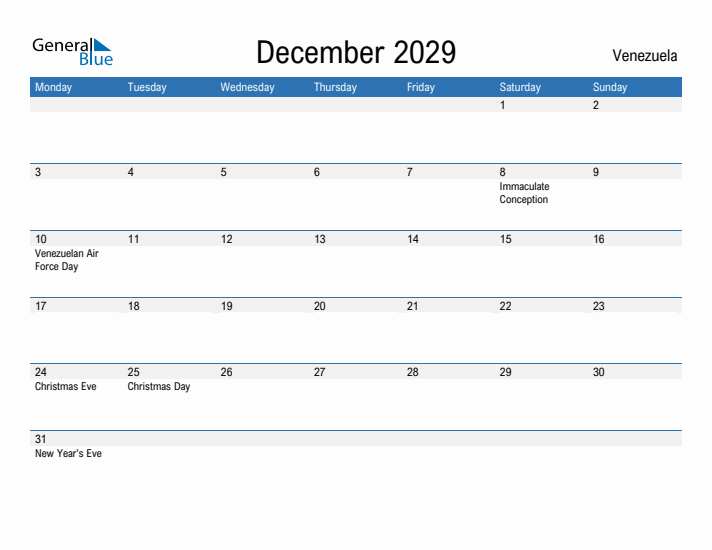 Fillable December 2029 Calendar