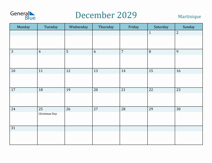 December 2029 Calendar with Holidays