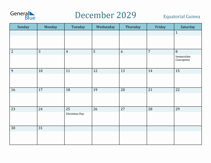 December 2029 Calendar with Holidays