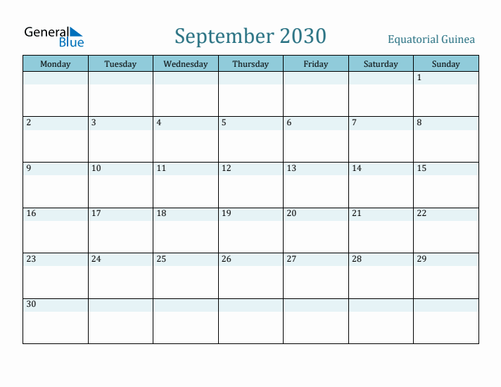 September 2030 Calendar with Holidays