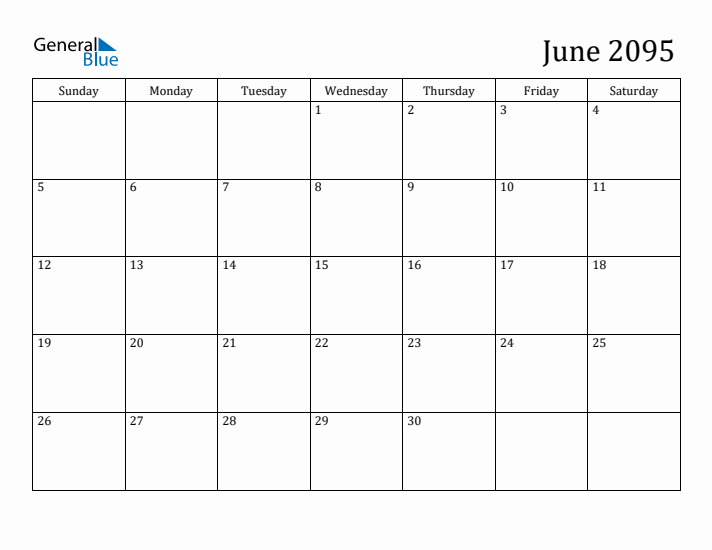 June 2095 Calendar