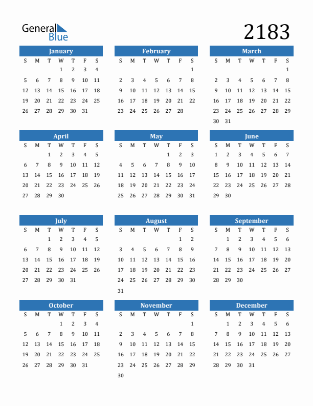 2183 Calendar