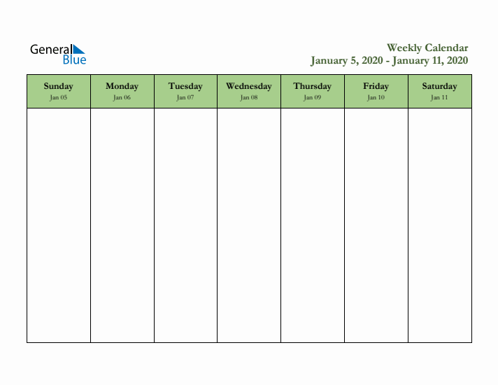 2020 Free Downloadable Weekly Planner (Week 2)