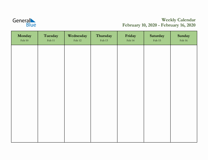 2020 Free Downloadable Weekly Planner (Week 7)