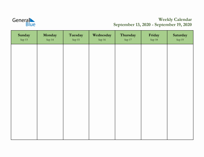 2020 Free Downloadable Weekly Planner (Week 38)