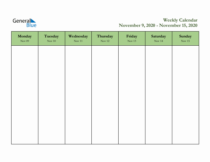 2020 Free Downloadable Weekly Planner (Week 46)