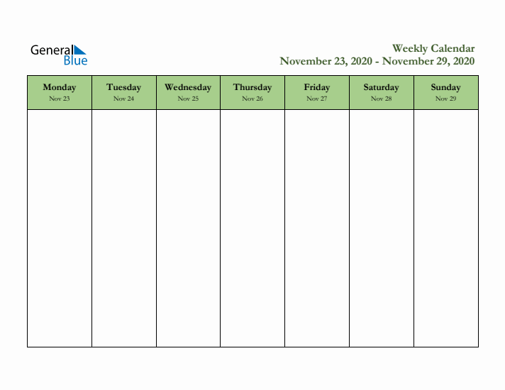 2020 Free Downloadable Weekly Planner (Week 48)