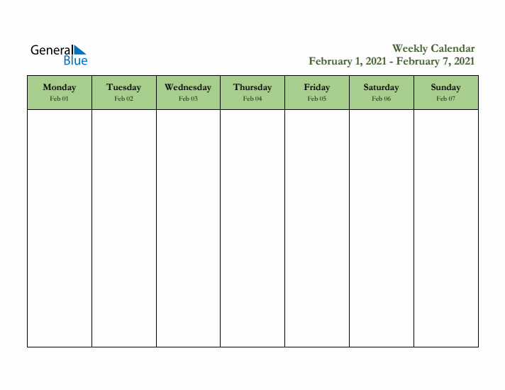 2021 Free Downloadable Weekly Planner (Week 5)