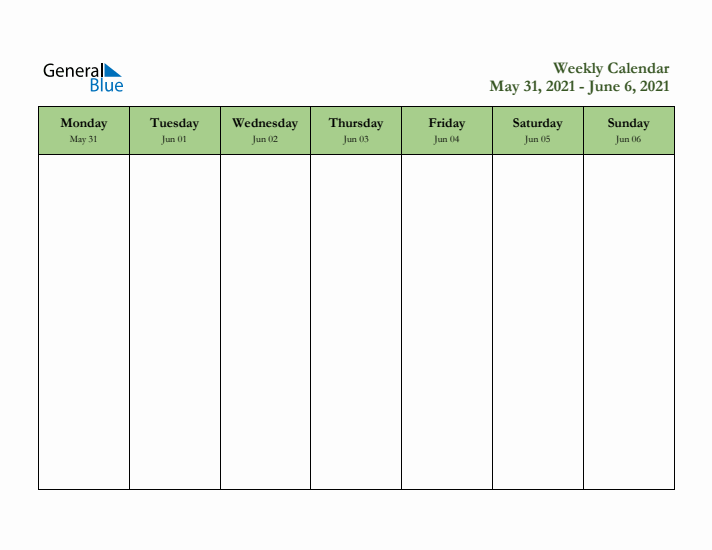 2021 Free Downloadable Weekly Planner (Week 22)