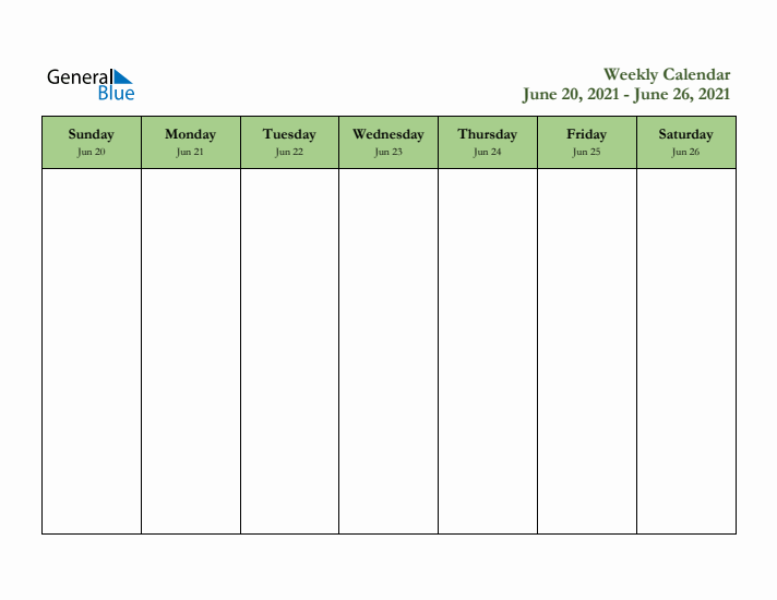 2021 Free Downloadable Weekly Planner (Week 26)