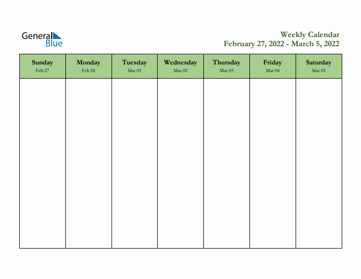 2022 Free Downloadable Weekly Planner (Week 10)