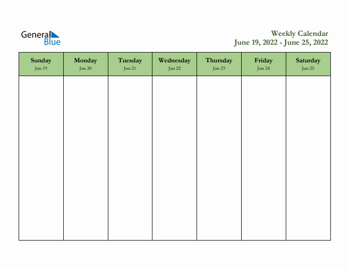 2022 Free Downloadable Weekly Planner (Week 26)